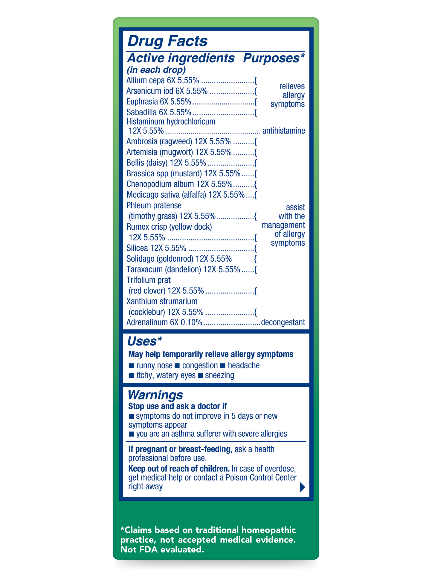 bioAllers Pollen Hayfever 1 oz.
