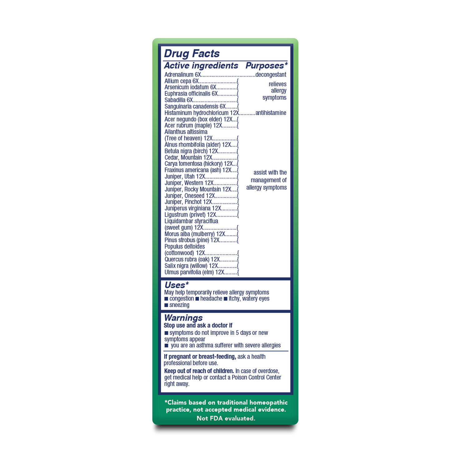 bioAllers Tree Pollen 1 oz.